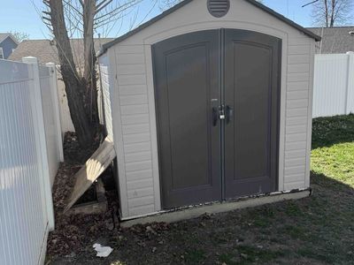 Vinyl Shed! Come take apart and put on your property to SAVE MONEY!