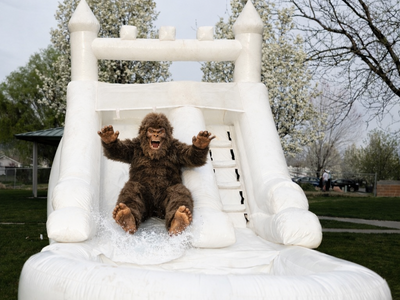 All White Water Slide + Toddler Bounce House π€
