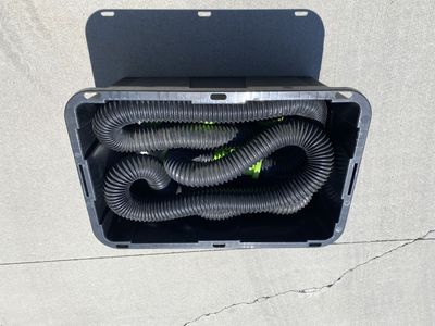 Rv sewer hose, support and tote