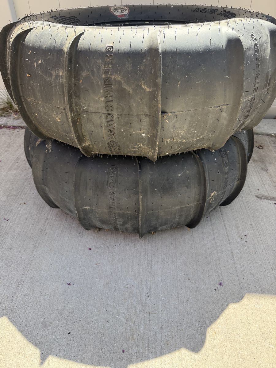 Sand tires Can-Am 32X13X15 Sand Stripper,  Rear tires only.