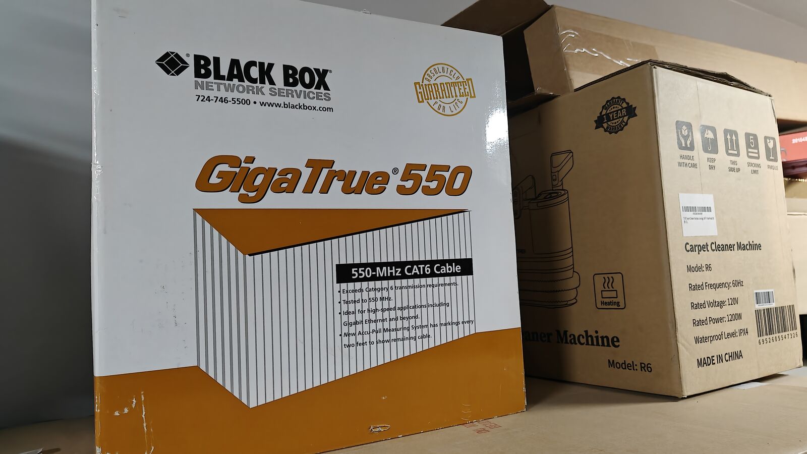 Black Box GigaTrue CAT6 550-MHz Solid Bulk Cable - Unshielded, CMR Grade PVC, Blue 1000-ft