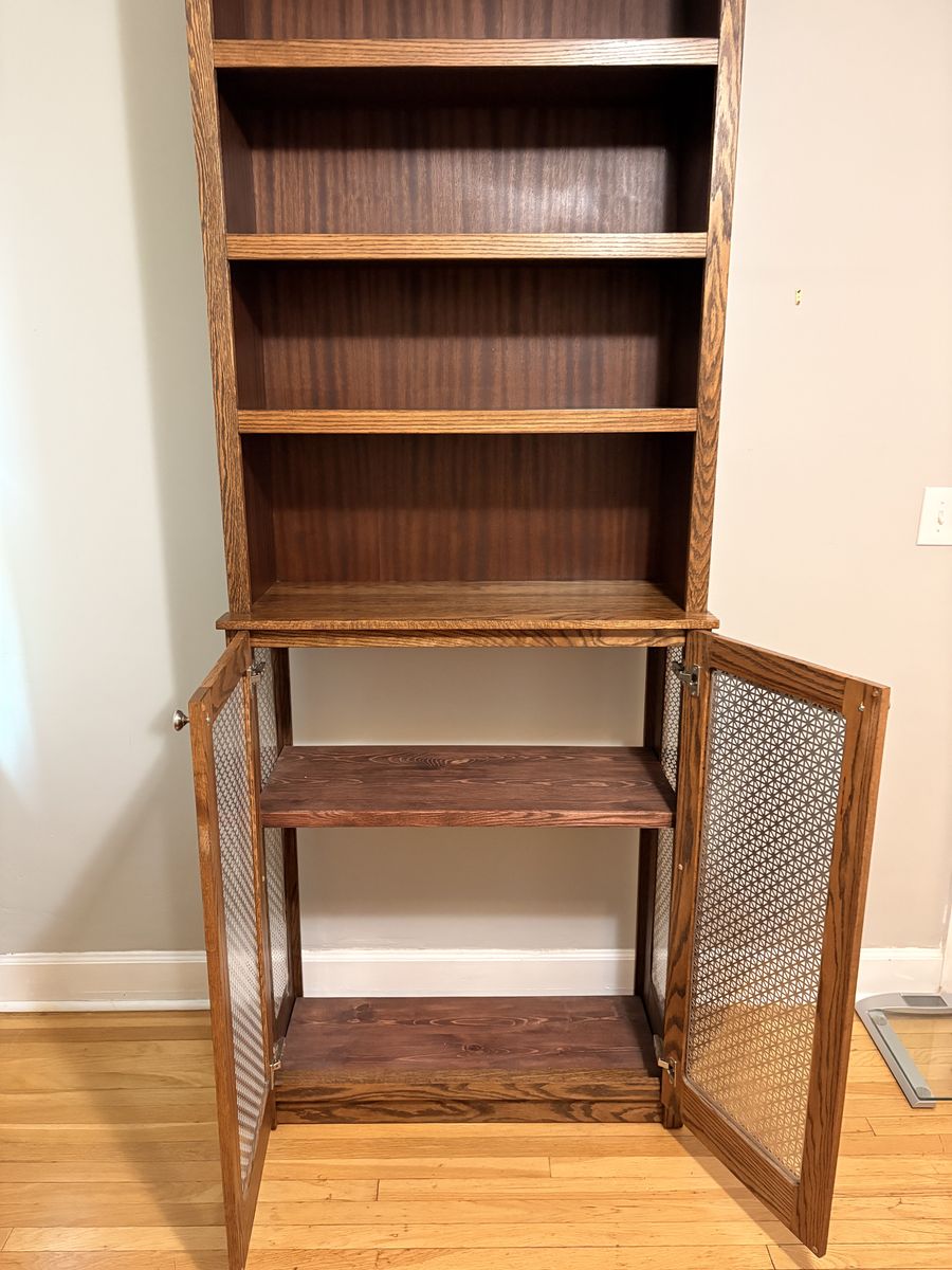 Oak Cabinet and Shelves