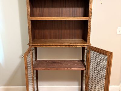 Oak Cabinet and Shelves