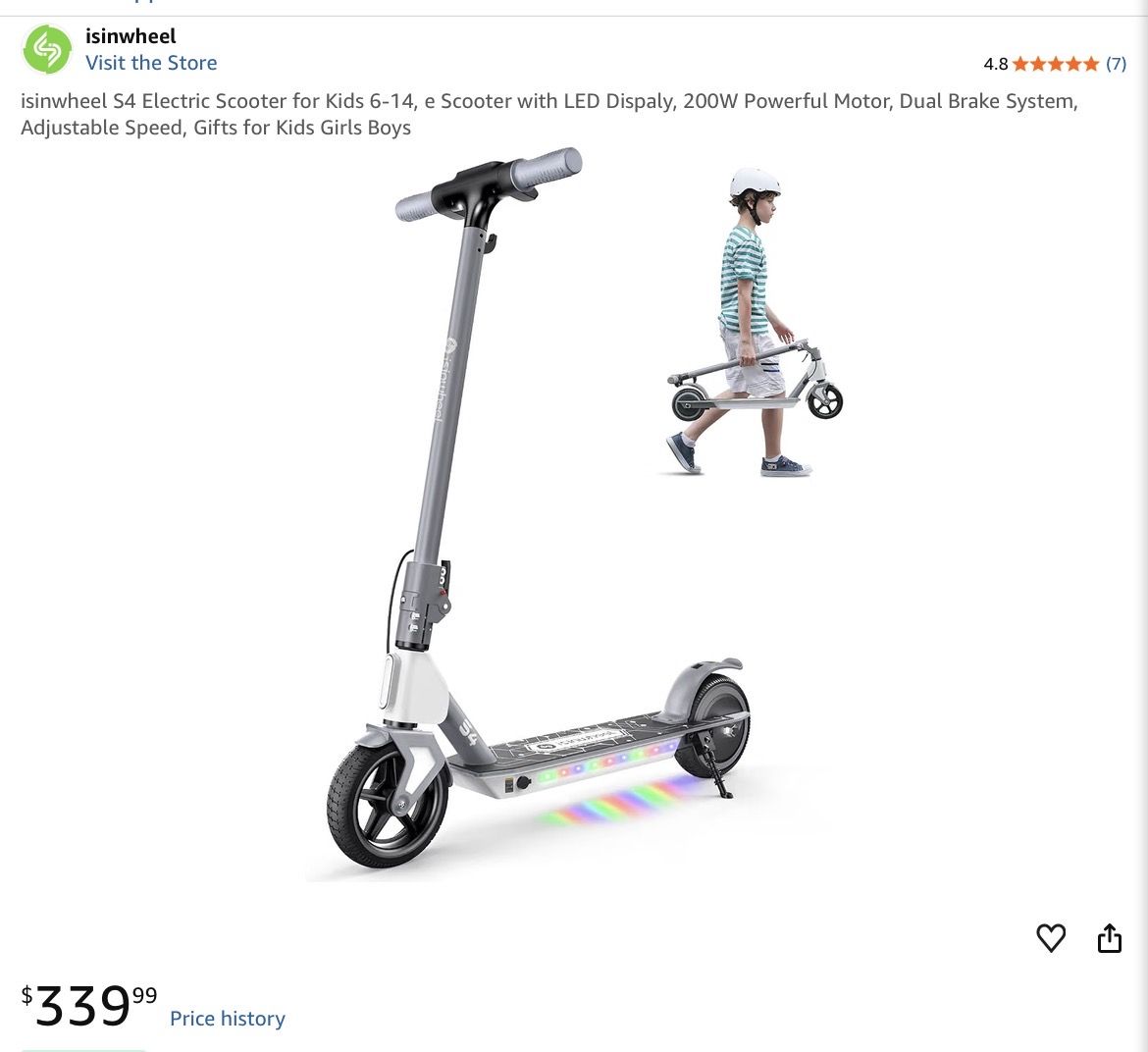 Electric scooter- speed controlled 6-14yr/150lb. New in box!!
