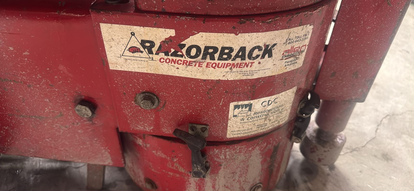 10" Propane floor grinder.