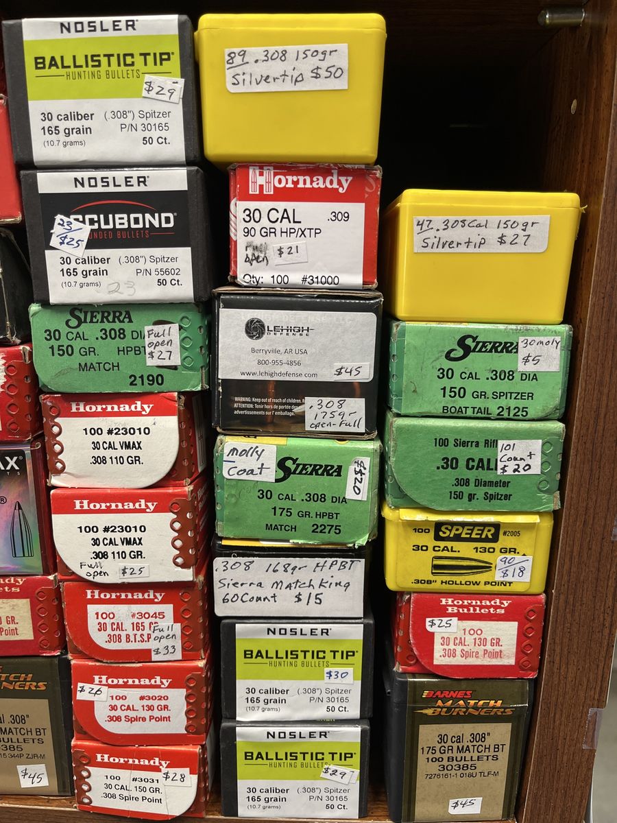 30 Caliber Bullets.