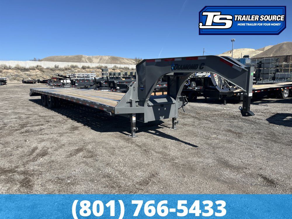 8.5x40 Diamond C FMAX 212 Gooseneck Equipment Trailer -  25.9K GVWR -