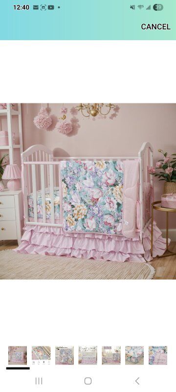 New in Package! 3-Piece Crib Bedding Set