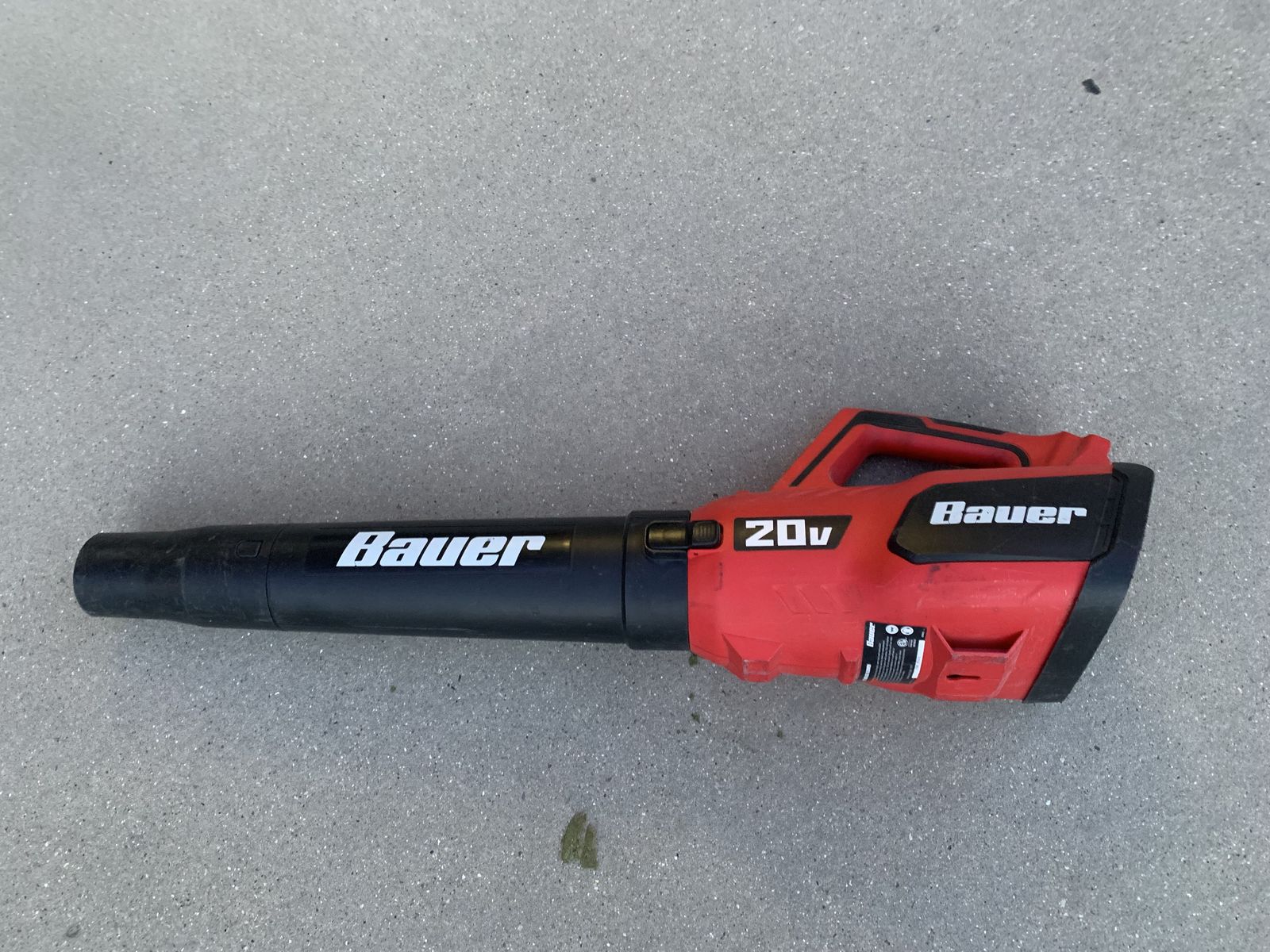 BAUER 20V Cordless, 96 MPH/338 CFM Jet Fan Blower – Tool Only