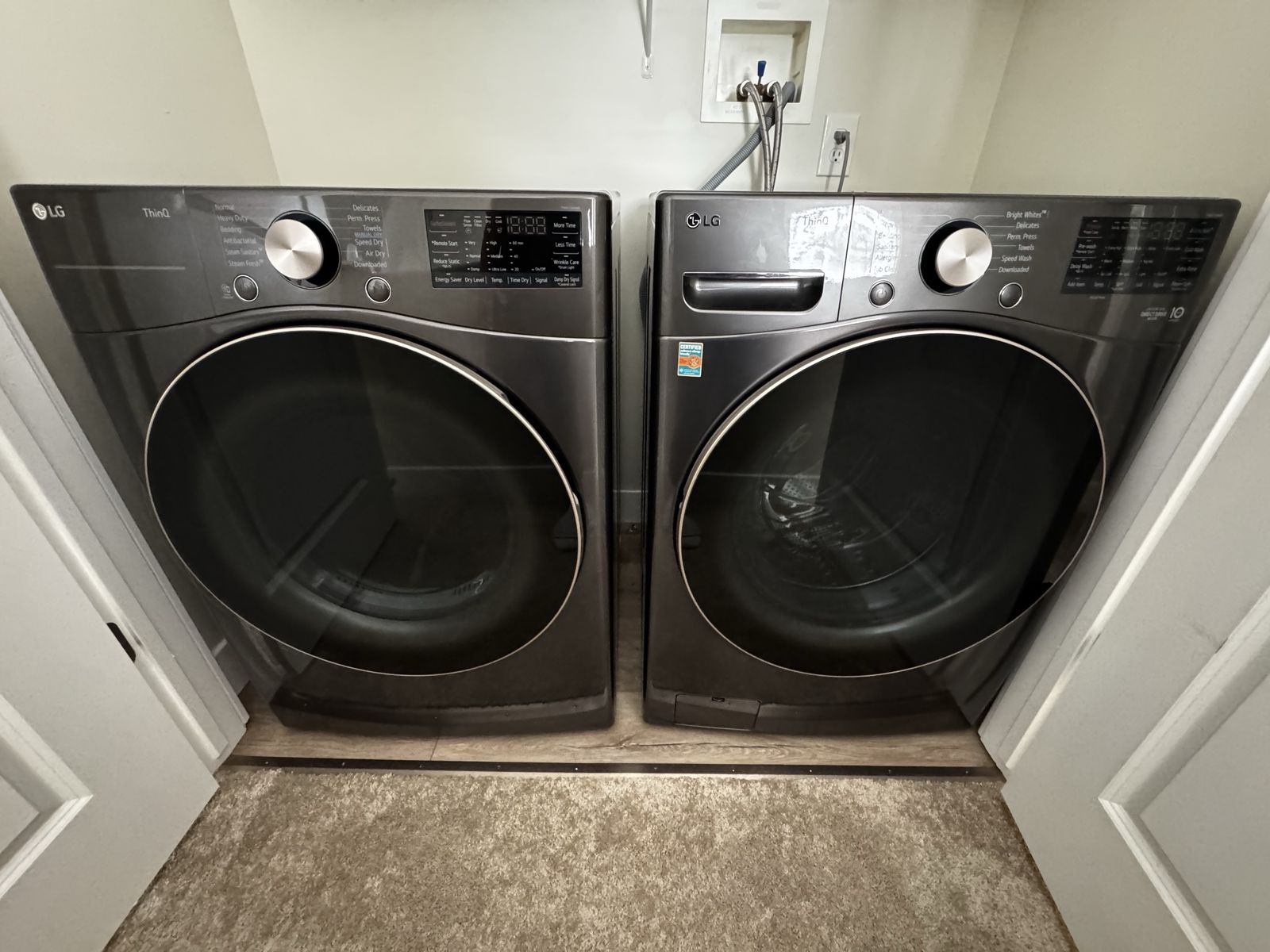 LG washer and dryer
