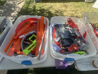 Large Hot Wheels Track Builder Lot - Assorted Pieces for Custom Setups