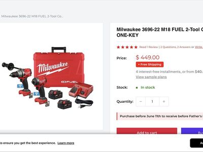 Milwaukee 2 drill combo kit