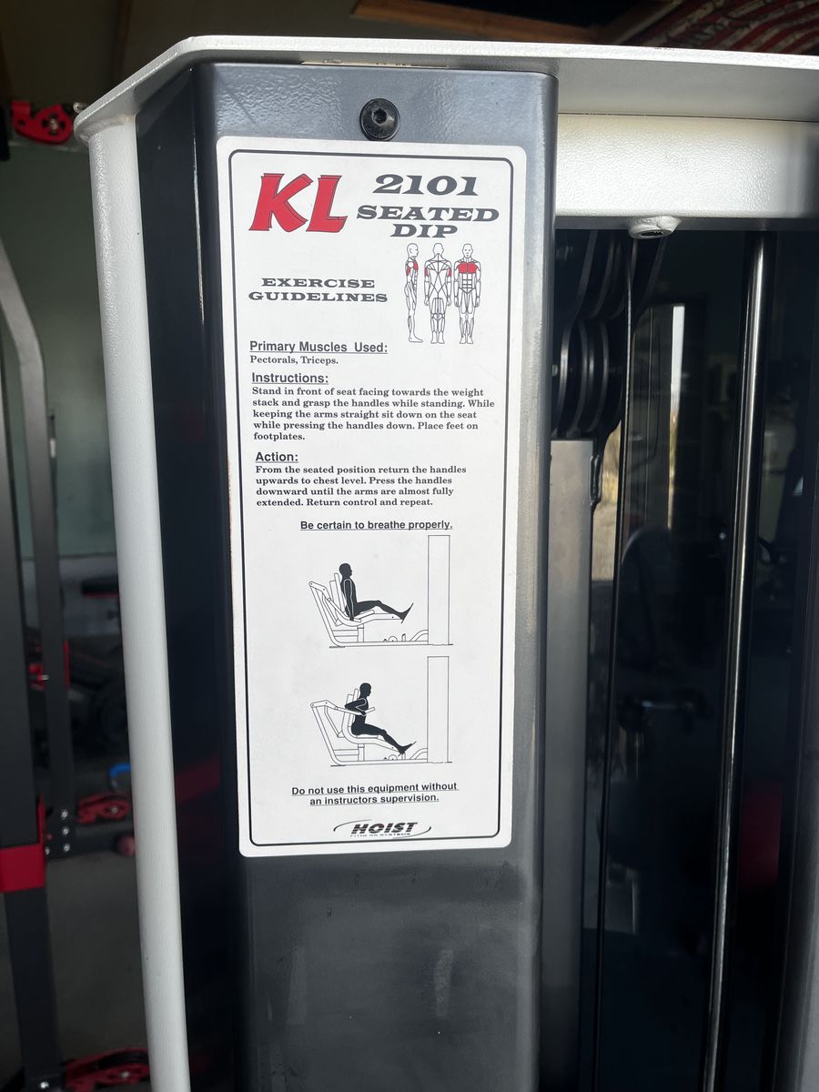 KL seated dip machine