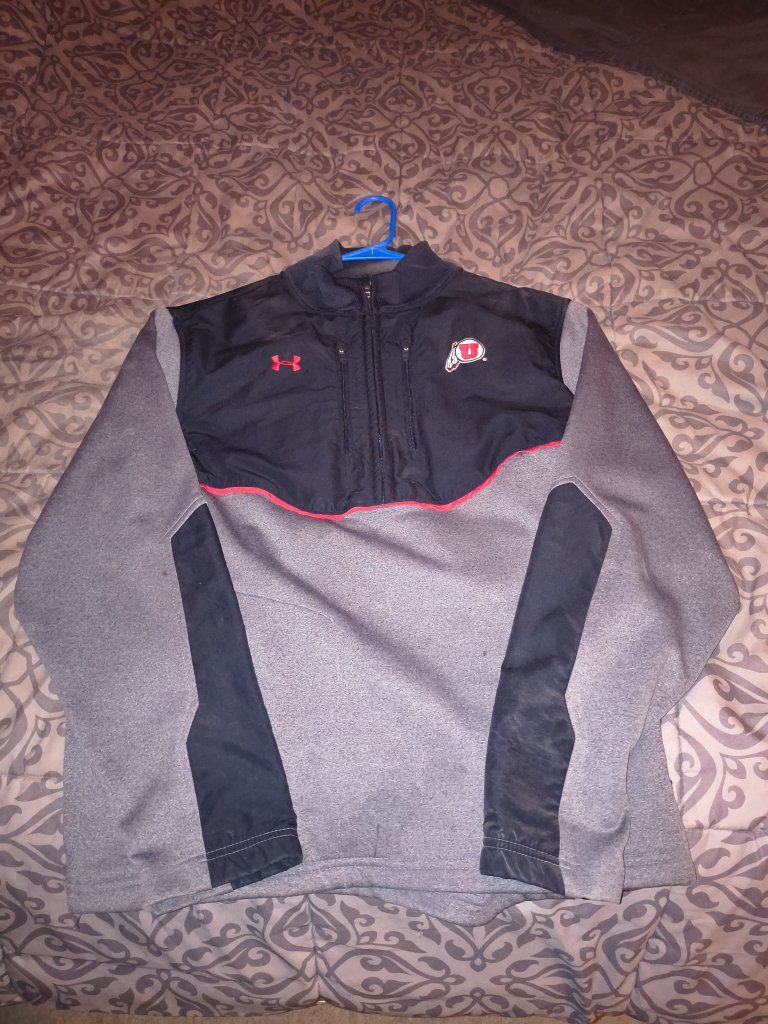 Under Armour Men's University of Utah Utes Quarter Zip Jacket - Size Large