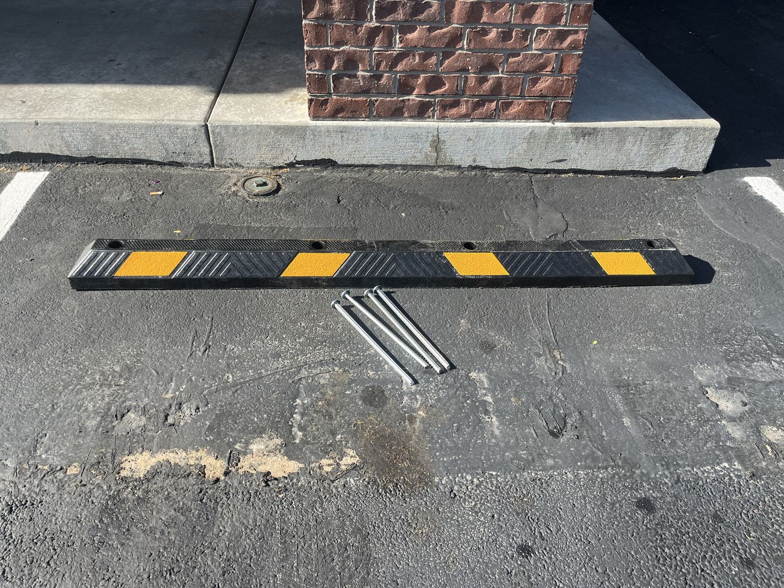 Rubber 72" Wide Parking Bumpers