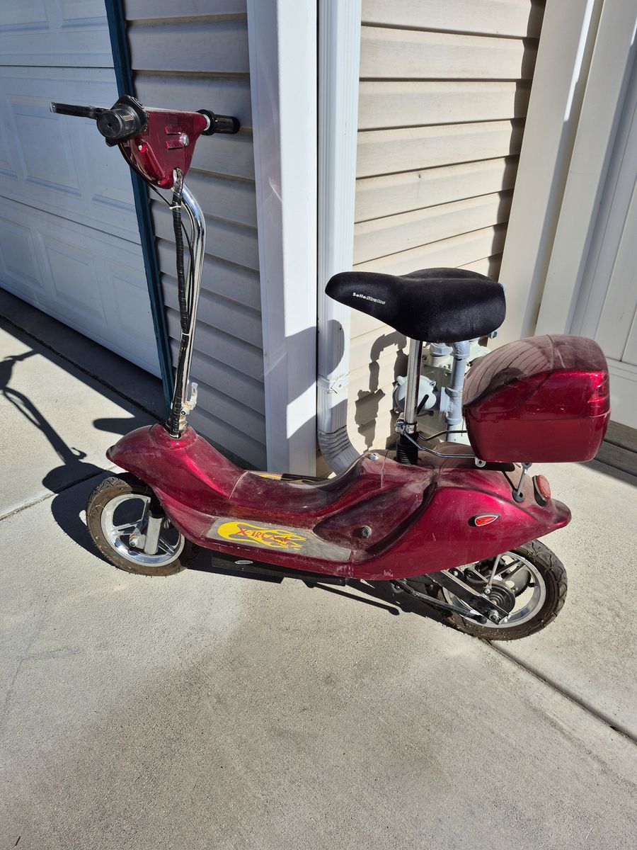 X-Treme Electric Scooter - Red, with Seat and Storage, 250W Motor