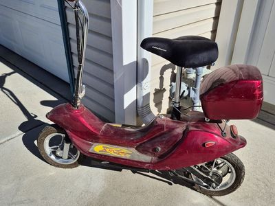 X-Treme Electric Scooter - Red, with Seat and Storage, 250W Motor