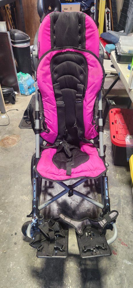 Pink Special Needs Stroller, Adaptive, Adjustable