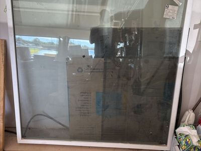 60” x 60” (actual 59.5” x 59.5”) Large White Vinyl Framed Picture Window
