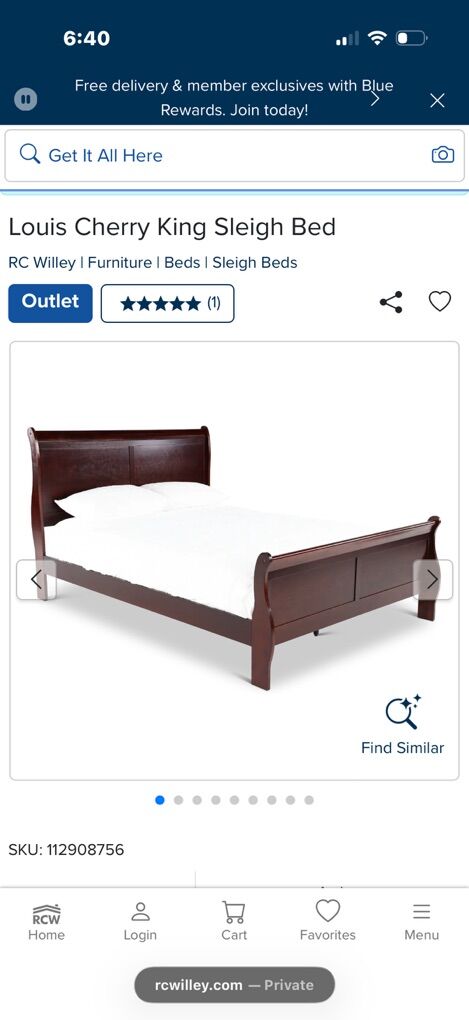 Sleigh bed