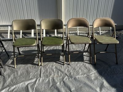 Folding Chairs 4 Steel 2 Wood