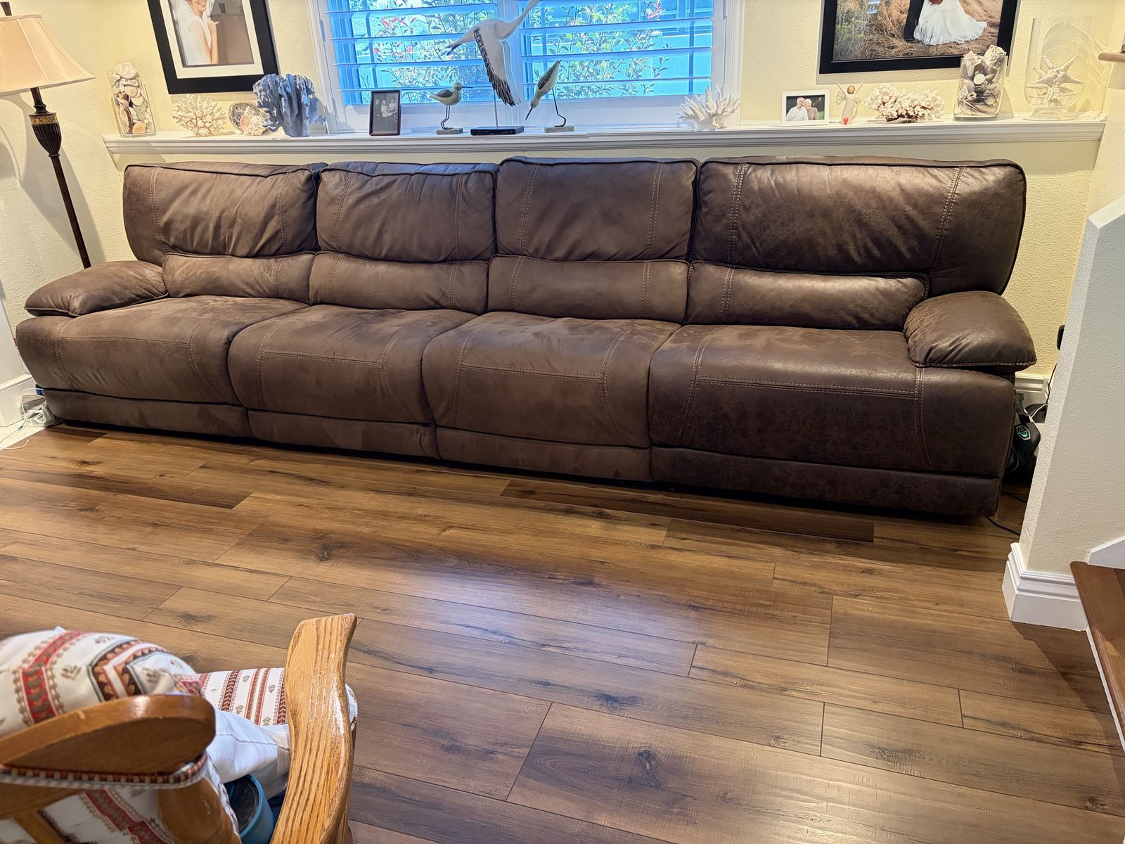 12 foot reclining sectional with charging ports