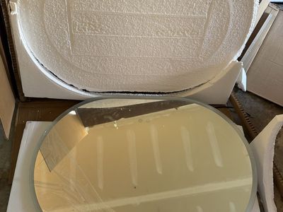Modern LED Oval Wall Mirror with Touch Sensor Controls