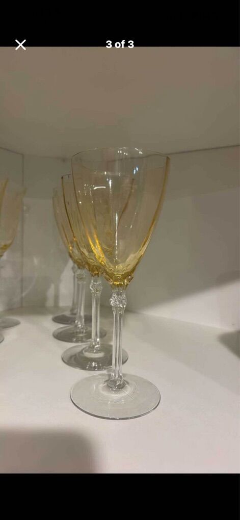 $20 Each Set - Gorgeous Yellow China Glasses