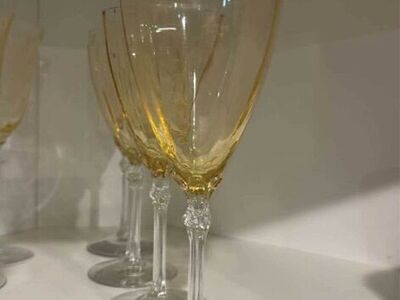 $20 Each Set - Gorgeous Yellow China Glasses