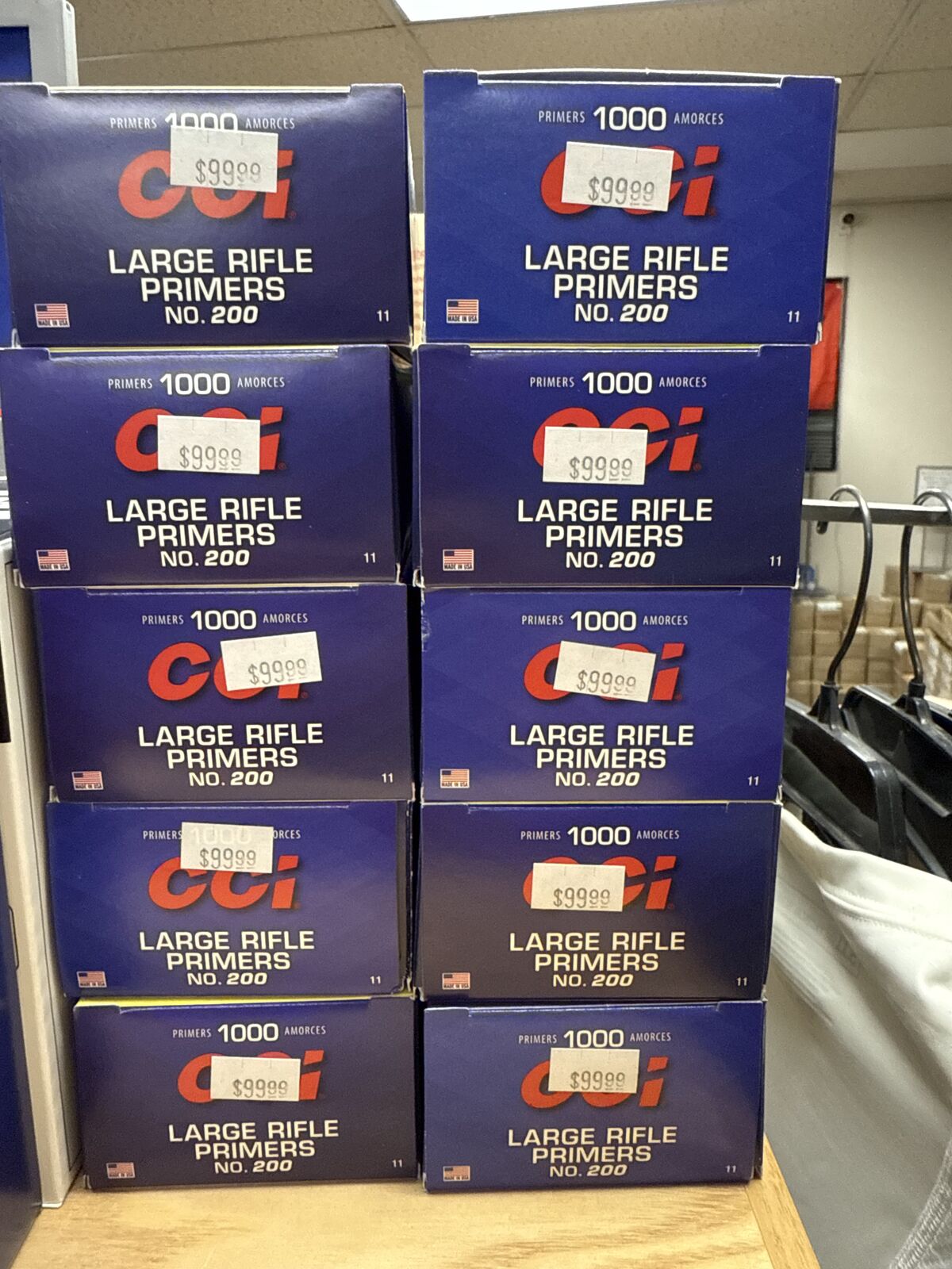 CCI Large Rifle primers NO. 200 1000 count $99.99