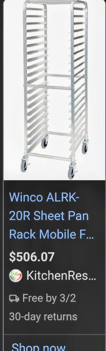Winco ALRK-20R 20-Tier Sheet Pan Rack 
Pri