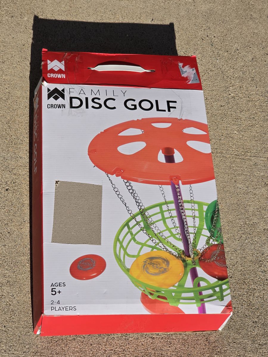 Family Disc Golf Outdoor Yard Game (Brand: Crown) Open Box Item