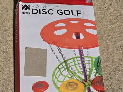 Family Disc Golf Outdoor Yard Game (Brand: Crown) Open Box Item