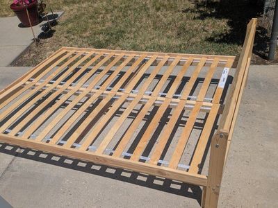 IKEA WOOD KIDS FULL SIZE BED / FOAM MATTRESS