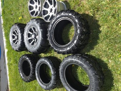 utv tires 4 rims 6 tires