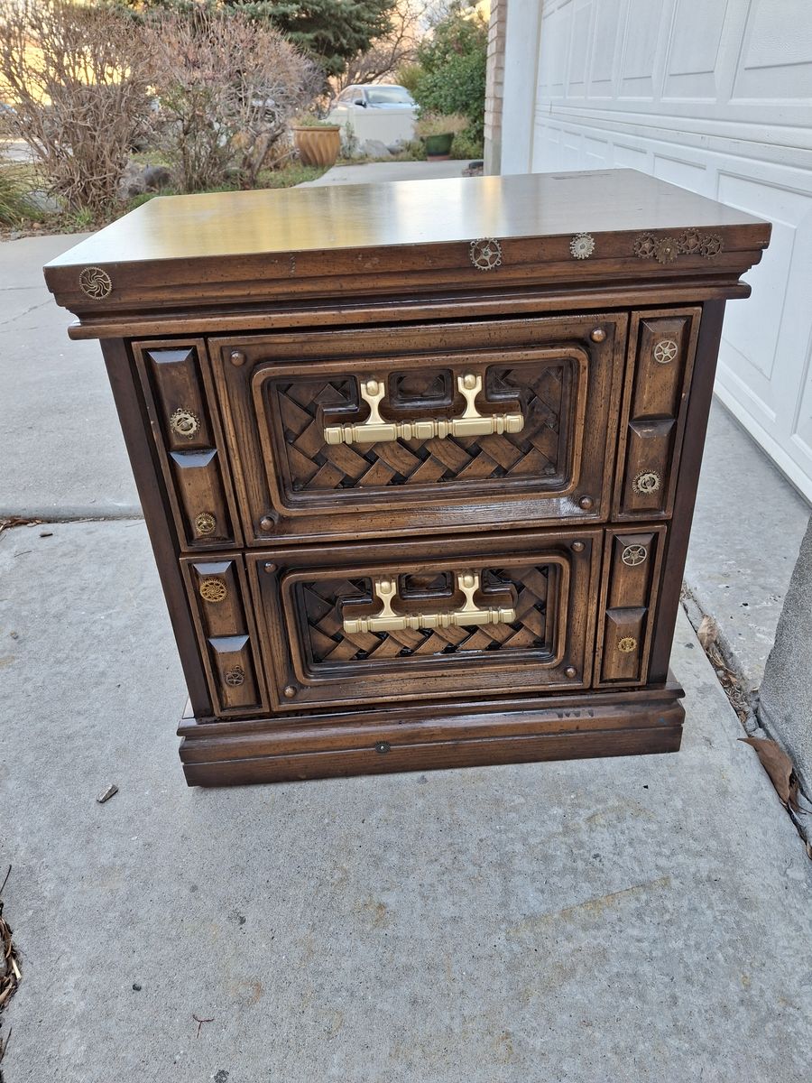 all wood night stand/frank