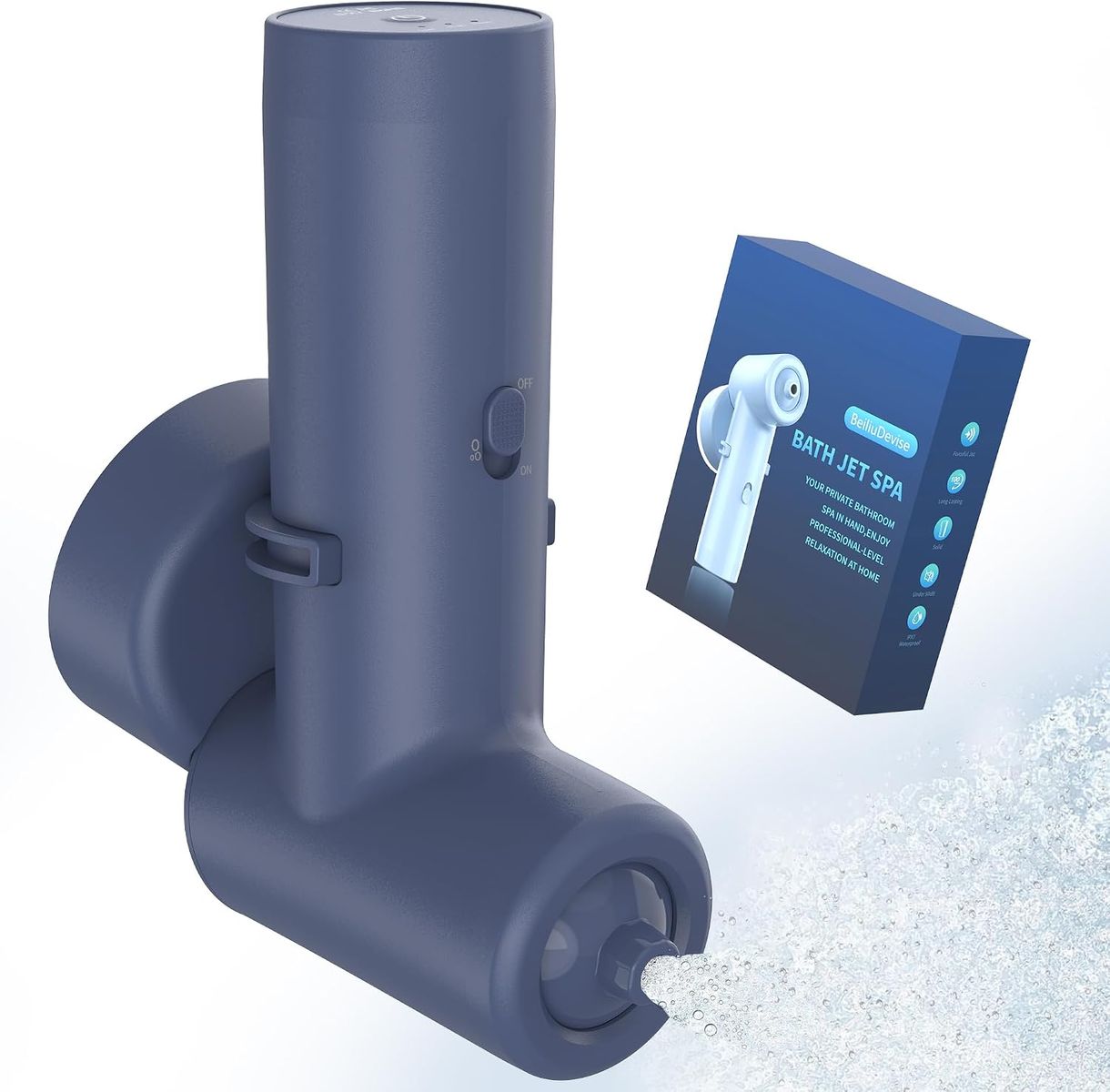 NEW Bath Jets for Tub, Cordless IPX7 Waterproof Mute Rechargeable Bath Jet or Bubble Modes, Impact Force 65 kPA