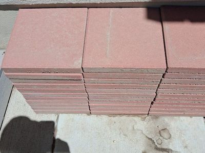 Red Pavers, Stacked, Approx. 12"x12"