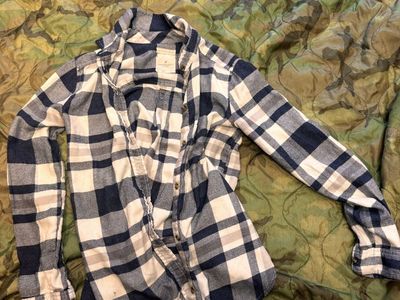 American Eagle Buffalo Plaid Flannel - XS Boyfriend Fit