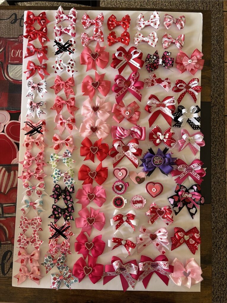 Valentine Hair Bows