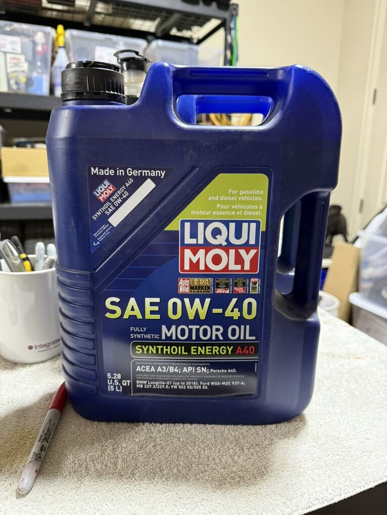 Liqui Moly 0W-40 8 Quarts Full Synthetic $75.00