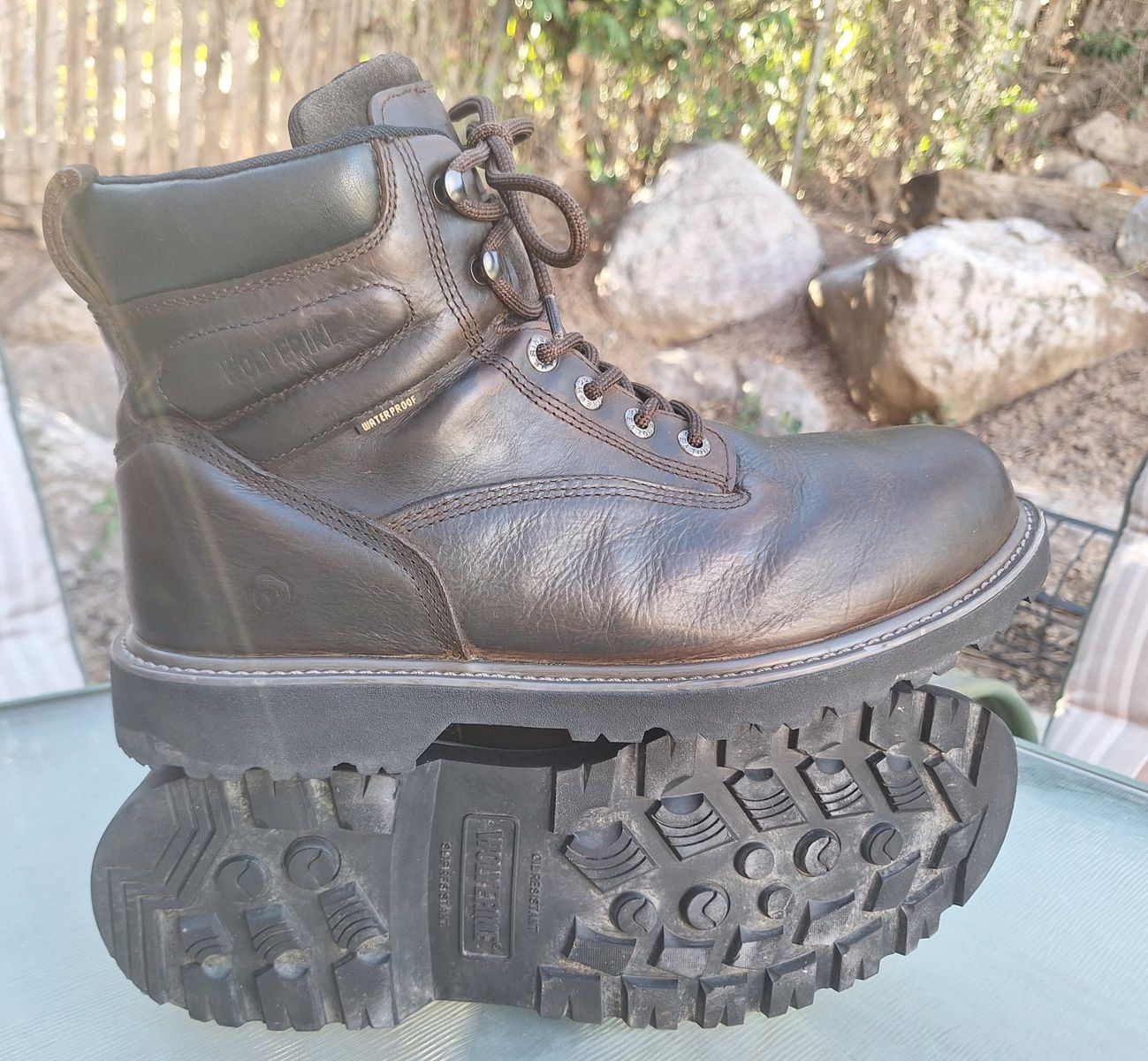 Men's Wolverine Leather Waterproof Work Boots 13