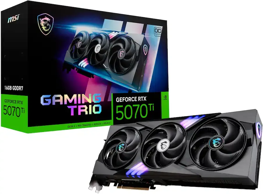 MSI - NVIDIA GeForce RTX 5070 Ti 16gb Gaming Trio OC GDDR7