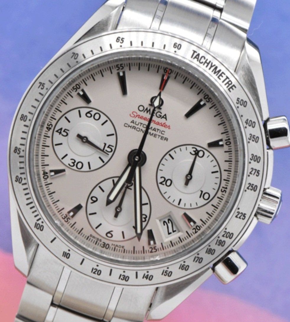 Omega Speedmaster Automatic Chronograph Watch with Box and Cards