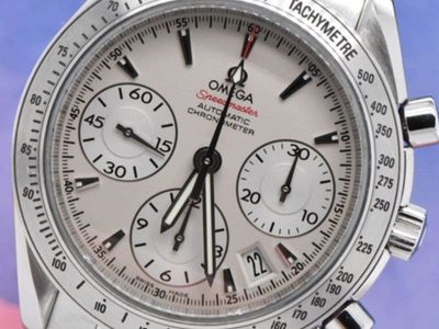 Omega Speedmaster Automatic Chronograph Watch with Box and Cards