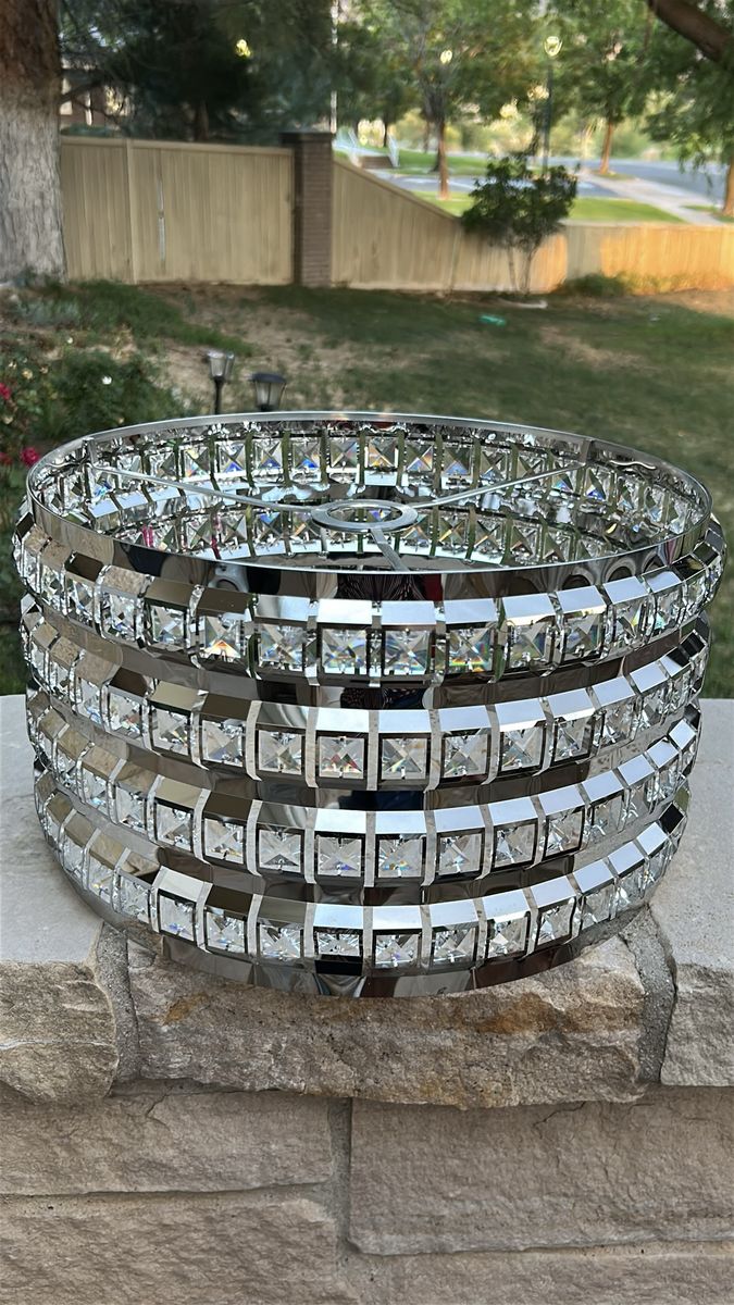 New Chrome Shade Replacement Ceiling Lamp or table lamp