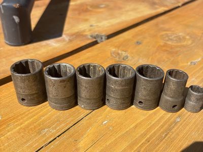 Vintage Snap-On 12-Point Sockets - Lot of 7 Antique Tools