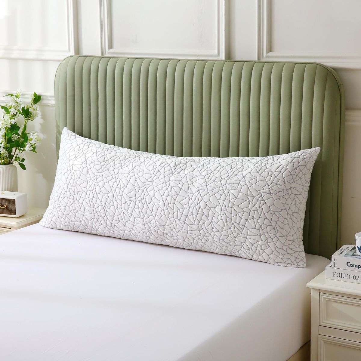 New! BPC Premium Rayon Derived from Bamboo Firm Body Pillow - Hypoallergenic Shredded Memory Foam Body Pillow