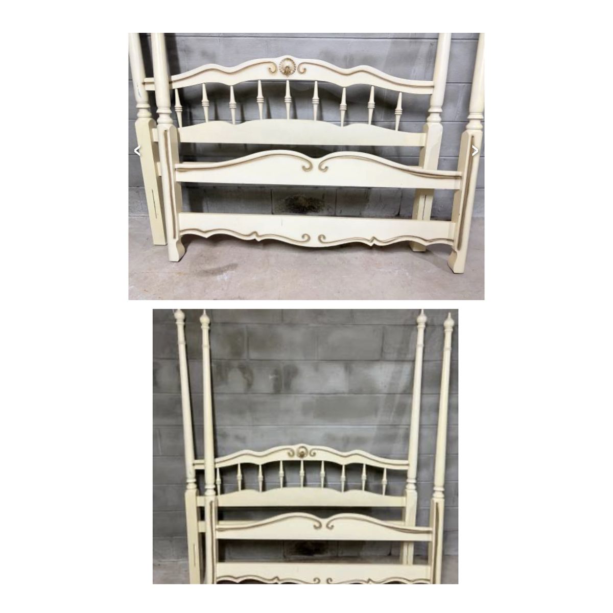 Charming Vintage Mid Century French Provincial Full/Queen Bed
