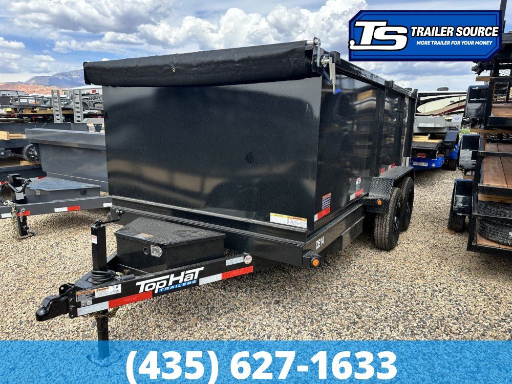 7x14 Top Hat DE Dump Trailer - 48" Sides - 14K GVWR